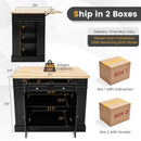 Kitchen Island with Storage and 3-Level Adjustable Shelves by LJGDeals