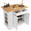 Kitchen Island with Storage and 3-Level Adjustable Shelves by LJGDeals