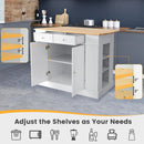Kitchen Island with Storage and 3-Level Adjustable Shelves by LJGDeals