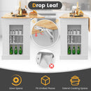 Kitchen Island with Storage and 3-Level Adjustable Shelves by LJGDeals