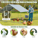 Large Metal Chicken Coop with Waterproof and Sun-proof Cover by DirectDeals