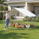 Large Metal Chicken Coop 9.8 x 6.7 Ft with Waterproof Cover by LJGDeals