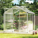 Large Walk-in Green House with Rain Gutters and Polycarbonate Panels by LJGDeals