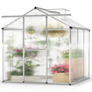 Large Walk-in Green House with Rain Gutters and Polycarbonate Panels by LJGDeals
