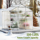 Large Walk-in Green House with Rain Gutters and Polycarbonate Panels by LJGDeals