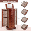 Large Wooden Jewelry Storage Box Organizer by LJGDeals