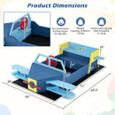 Wooden Airplane Sandbox with Bench Seat and Bottom Liner by LJGDeals