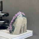 Large crystals Amethyst geode with Agate formations
