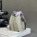 Large crystals Amethyst geode with Agate formations
