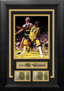Larry Bird v. Magic Johnson 8" x 10" Framed Basketball Photo with Engraved Autographs by Dynasty Sports & Framing