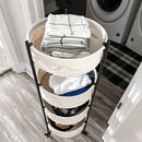 Foldable 4 Tiered Rolling Laundry Cart by Decor Steals