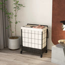 Laundry Hamper with Lid and Lockable Wheels by LJGDeals
