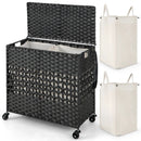2-Section Laundry Hamper with Removable Bags, 110L by DirectDeals