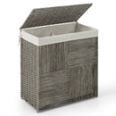 29 Gallons Laundry Hamper with Convenient Handles and Removable Liner Bag-Gray by LJGDeals