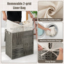 29 Gallons Laundry Hamper with Convenient Handles and Removable Liner Bag-Gray by LJGDeals