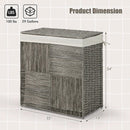 29 Gallons Laundry Hamper with Convenient Handles and Removable Liner Bag-Gray by LJGDeals