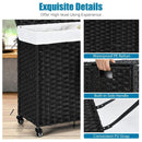 Laundry Hamper with Wheels and Lid by LJGDeals
