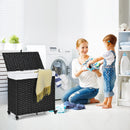 Laundry Hamper with Wheels and Lid by LJGDeals