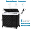 Laundry Hamper with Wheels and Lid by LJGDeals