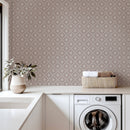 Della Dusty Pink Floral Trellis Wallpaper