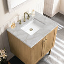 James Martin Laurent 30" Dual Mount Single Bathroom Vanity, Light Natural Oak