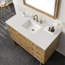 James Martin Laurent 48" Dual Mount Single Bathroom Vanity, Light Natural Oak