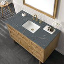 James Martin Laurent 48" Dual Mount Single Bathroom Vanity, Light Natural Oak
