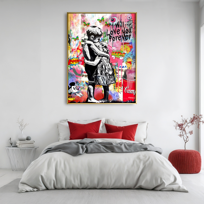 Banksy Forever Love Canvas