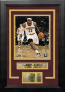 LeBron James in Action Cleveland Cavaliers 8" x 10" Framed Basketball Photo with Engraved Autograph by Dynasty Sports & Framing