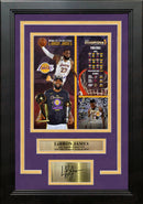 LeBron James 2020 NBA Champions LA Lakers 8x10 Framed Collage Photo with Engraved Autograph by Dynasty Sports & Framing