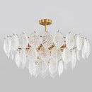Leaf Shape Glass Modern Chandelier