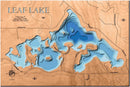 Leaf Lake in Becker County, Minnesota by Horn Dog Maps