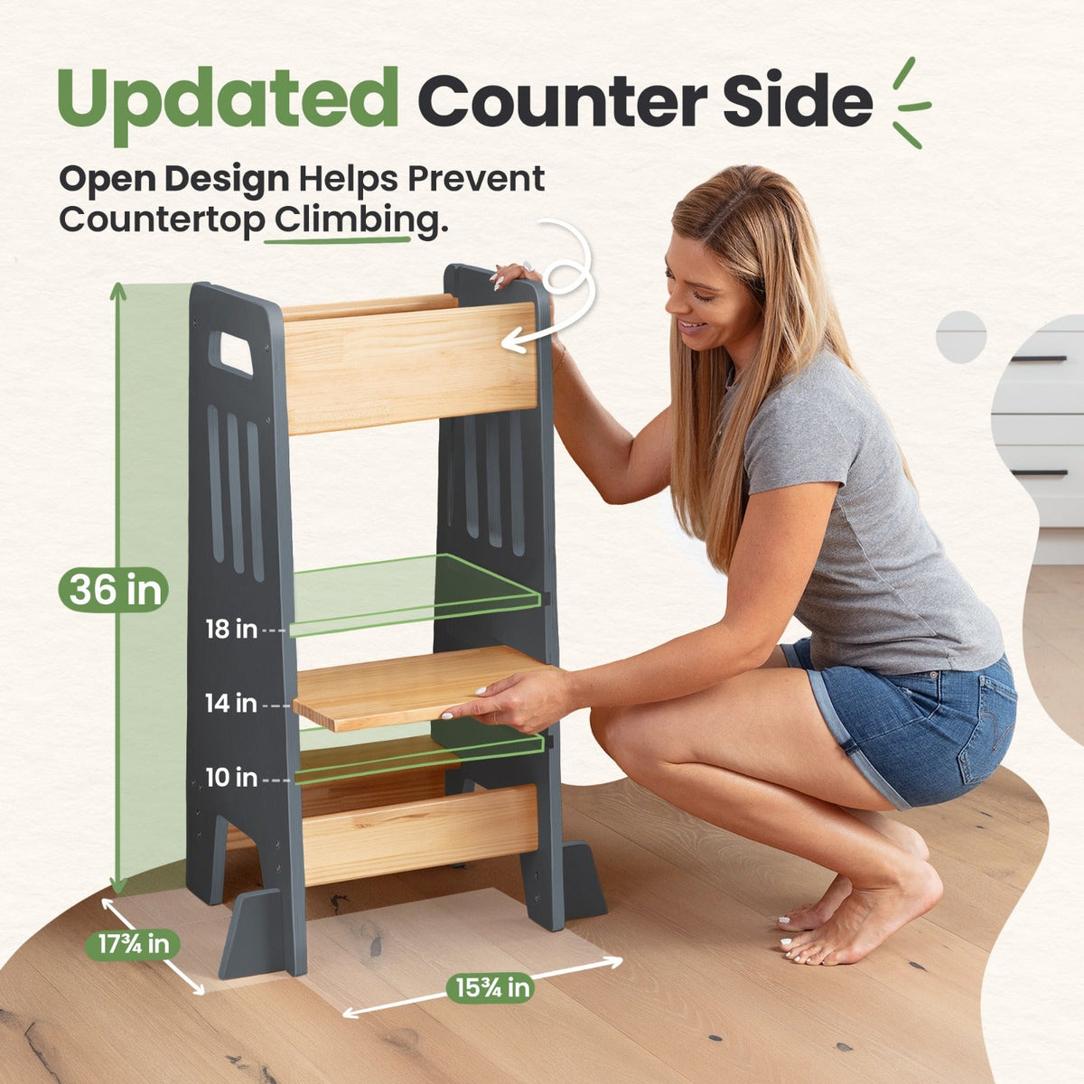Standing Toddler Tower with Sliding Safety Door, photo 6 of 40