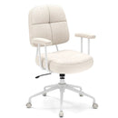 Leathaire Upholstered Task Home Office Chair with Cushioned Back-Brown by DirectDeals