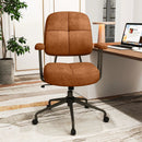 Leathaire Upholstered Task Home Office Chair with Cushioned Back by LJGDeals