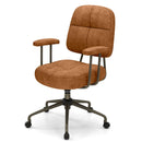 Leathaire Upholstered Task Home Office Chair with Cushioned Back by LJGDeals