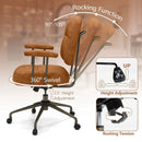 Leathaire Upholstered Task Home Office Chair with Cushioned Back by LJGDeals