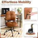Leathaire Upholstered Task Home Office Chair with Cushioned Back by LJGDeals