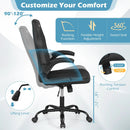 Leather Office Chair Ergonomic Computer Desk Chair with Flip-up Armrests by DirectDeals