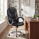 Leather Office Chair Ergonomic Mesh Executive Chair with Padded Armrests and Rocking Backrest by LJGDeals