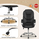Leather Office Chair Ergonomic Mesh Executive Chair with Padded Armrests and Rocking Backrest by LJGDeals