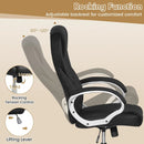 Leather Office Chair Ergonomic Mesh Executive Chair with Padded Armrests and Rocking Backrest by LJGDeals