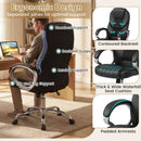 Leather Office Chair Ergonomic Mesh Executive Chair with Padded Armrests and Rocking Backrest by LJGDeals