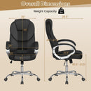 Leather Office Chair Ergonomic Mesh Executive Chair with Padded Armrests and Rocking Backrest by LJGDeals