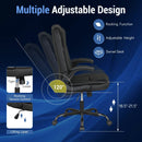 Leather Office Chair Ergonomic Computer Desk Chair with Flip-up Armrests Rocking Function by LJGDeals