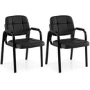 Leather Office Reception Chairs Waiting Room Guest Chairs Set of 4 by LJGDeals