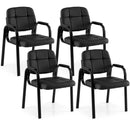 Leather Office Reception Chairs Waiting Room Guest Chairs Set of 4 by LJGDeals