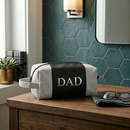 Leatherette/Canvas Black Travel Kit by creativegiftsdirect