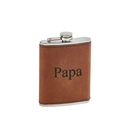 Leatherette Flask Caramel 8 Oz Cap by creativegiftsdirect