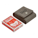 Leatherette Playing Cards Case, Grey 3.75" by creativegiftsdirect